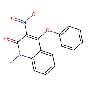1-Methyl-3-nitro-4-phenoxyquinolin-2-one structure