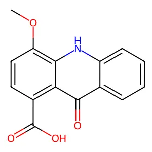 9,10-Dihydro-4-methoxy-9-oxo-1-acridinecarboxylic acid structure