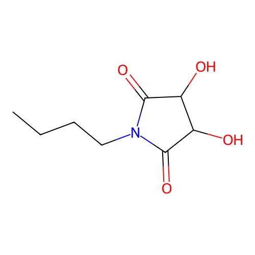 1-Butyl-3,4-dihydroxy-pyrrolidine-2,5-dione structure