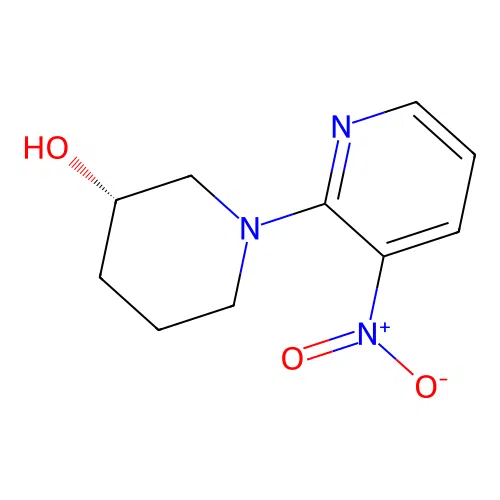 (S)-1-(3-nitropyridin-2-yl)piperidin-3-ol structure