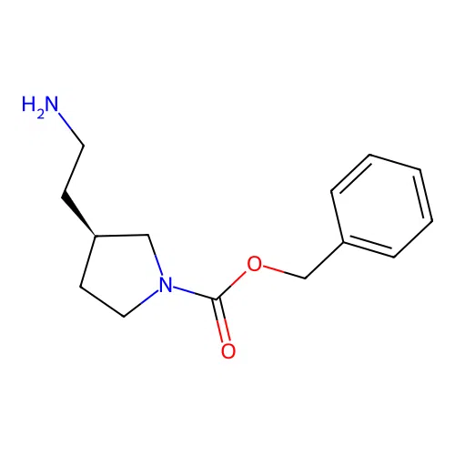 benzyl (3R)-3-(2-aminoethyl)pyrrolidine-1-carboxylate structure