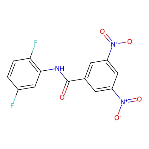 N-(2,5-difluorophenyl)-3,5-dinitrobenzamide structure