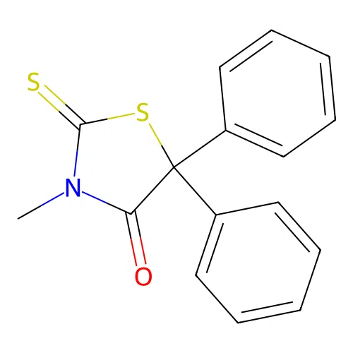 3-Methyl-5,5-diphenyl-2-thioxo-thiazolidin-4-one structure