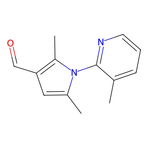 2,5-Dimethyl-1-(3-methyl-pyridin-2-yl)-1H-pyrrole-3-carbaldehyde structure
