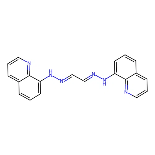N-[2-(quinolin-8-ylhydrazinylidene)ethylideneamino]quinolin-8-amine structure