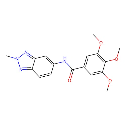3,4,5-trimethoxy-N-(2-methylbenzotriazol-5-yl)benzamide structure
