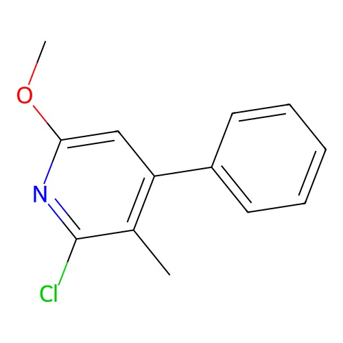 2-Chloro-6-methoxy-3-methyl-4-phenylpyridine structure