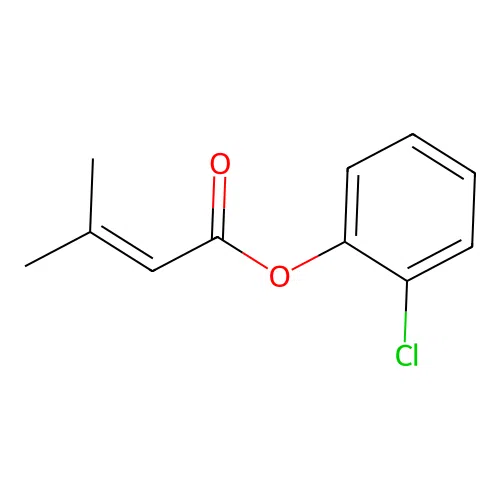 3-Methyl-2-butenoic acid, 2-chlorophenyl ester structure