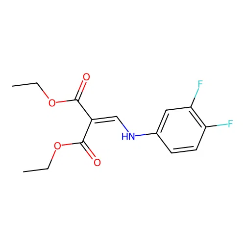 Diethyl 2-((3,4-difluoroanilino)methylene)malonate structure