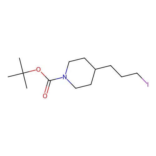 Tert-butyl 4-(3-iodopropyl)piperidine-1-carboxylate structure