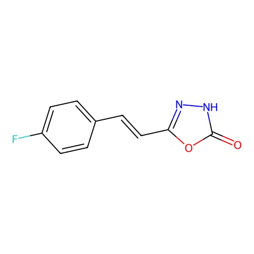 5-[2-(4-Fluorophenyl)vinyl]-1,3,4-oxadiazol-2-ol structure