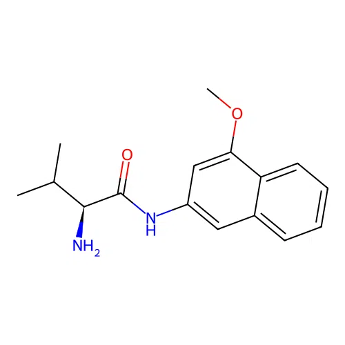 (2S)-2-amino-N-(4-methoxynaphthalen-2-yl)-3-methylbutanamide structure