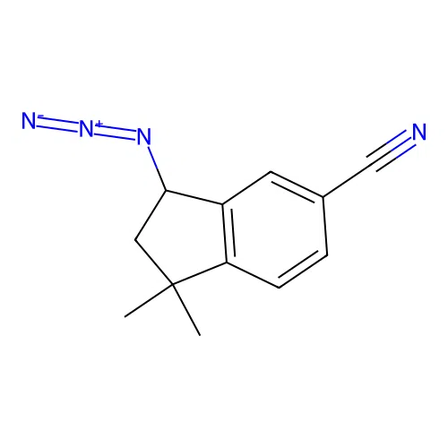 3-Azido-1,1-dimethyl-2,3-dihydroindene-5-carbonitrile structure