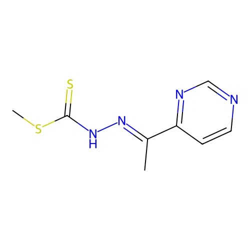 Methyl 2-[1-(4-pyrimidinyl)ethylidene]hydrazinecarbodithioate structure