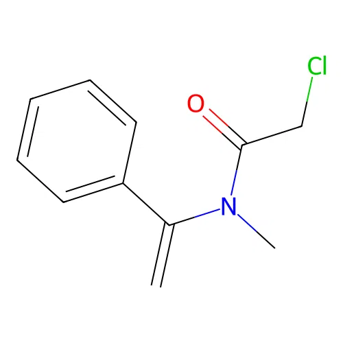 2-chloro-N-methyl-N-(1-phenylethenyl)acetamide structure
