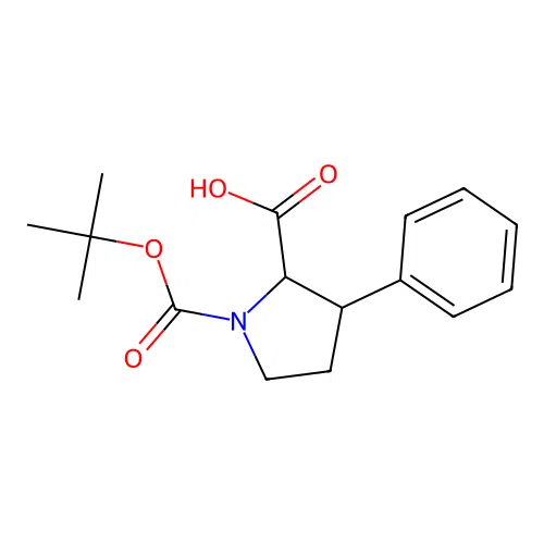 1-[(Tert-butoxy)carbonyl]-3-phenylpyrrolidine-2-carboxylic acid structure