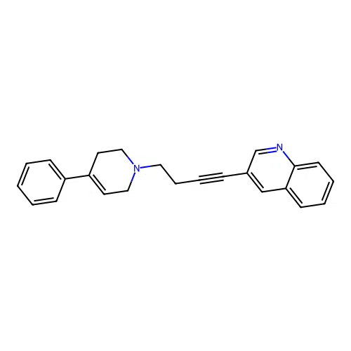 3-[4-(3,6-Dihydro-4-phenyl-1(2H)-pyridinyl)-1-butynyl]quinoline structure