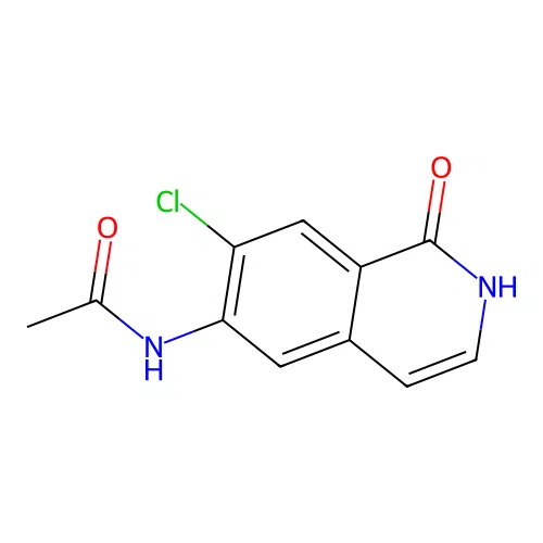 N-(7-chloro-1-oxo-1,2-dihydroisoquinolin-6-yl)acetamide structure