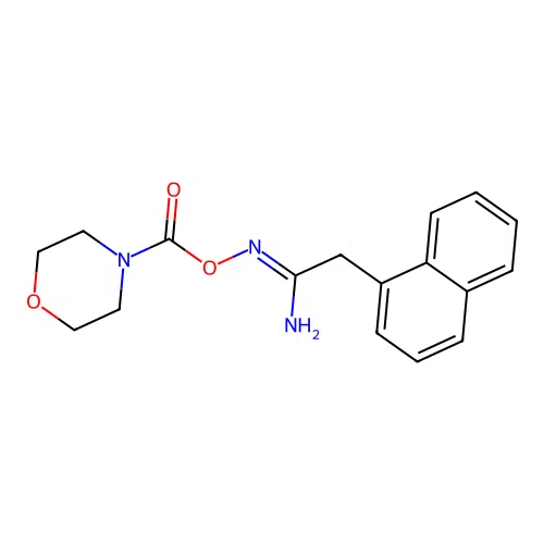 (1Z)-N'-[(morpholin-4-ylcarbonyl)oxy]-2-(naphthalen-1-yl)ethanimidamide structure