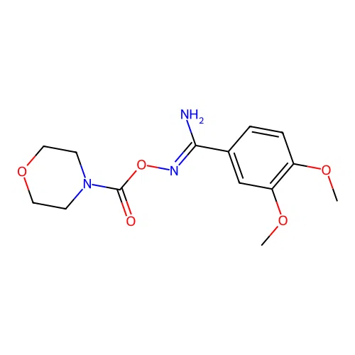 [(Z)-[amino-(3,4-dimethoxyphenyl)methylene]amino] morpholine-4-carboxylate structure