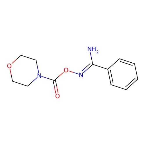 N'-[(morpholin-4-ylcarbonyl)oxy]benzenecarboximidamide structure