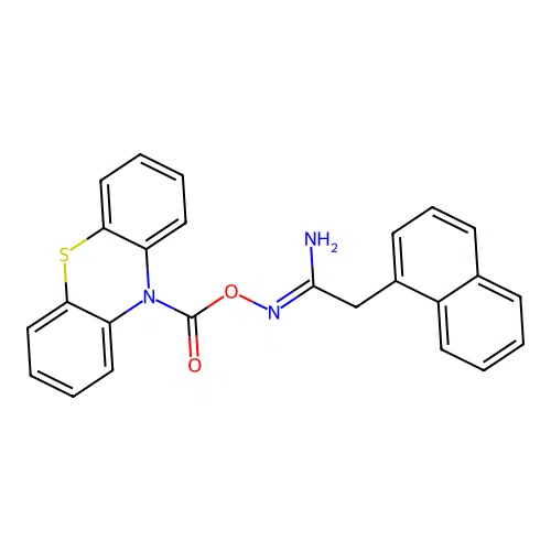 (1Z)-2-(naphthalen-1-yl)-N'-[(10H-phenothiazin-10-ylcarbonyl)oxy]ethanimidamide structure