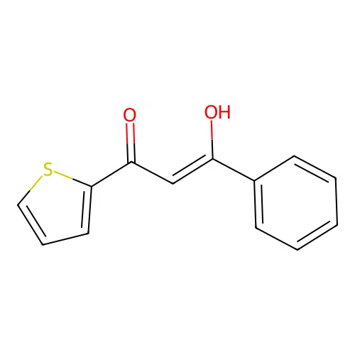 3-Hydroxy-1-phenyl-3-thiophen-2-yl-propenone structure