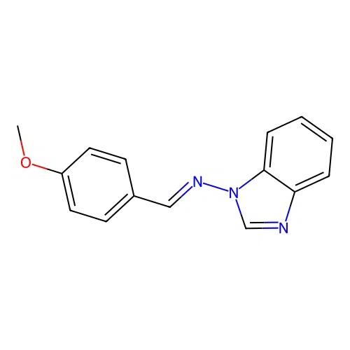 (E)-N-(4-methoxybenzylidene)-1H-benzo[d]imidazol-1-amine structure