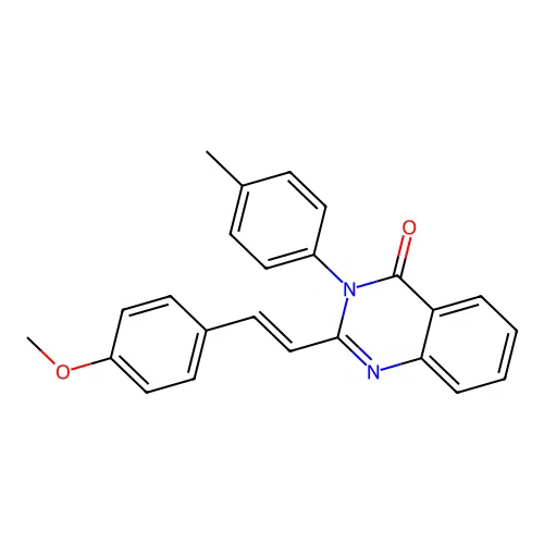 2-[(E)-2-(4-methoxyphenyl)ethenyl]-3-(4-methylphenyl)quinazolin-4(3H)-one structure