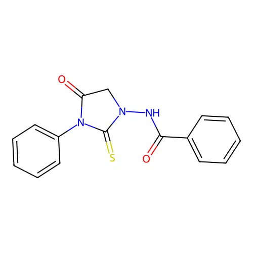 Benzamide, N-(4-oxo-3-phenyl-2-thioxo-1-imidazolidinyl)- structure