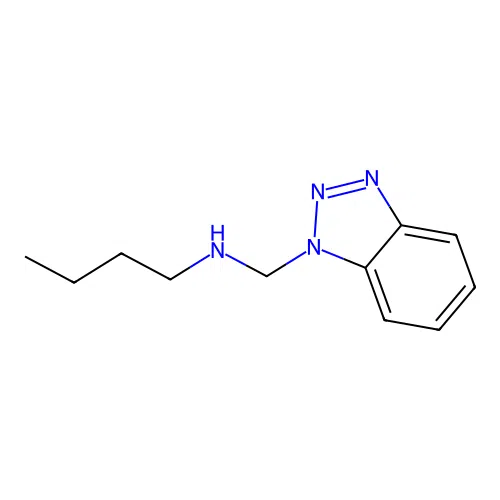 N-(benzotriazol-1-ylmethyl)butan-1-amine structure