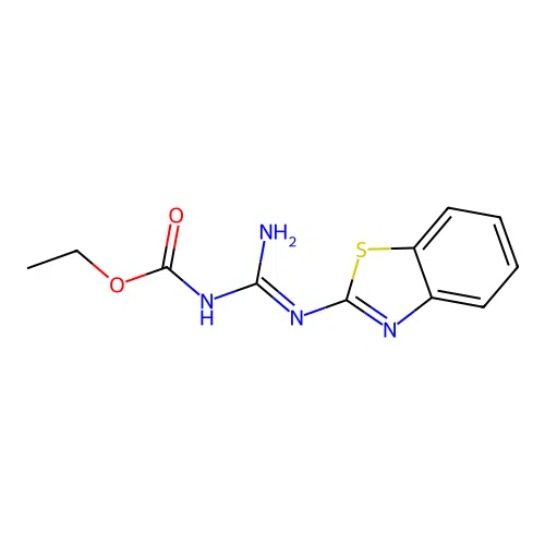 ethyl [(E)-amino(1,3-benzothiazol-2-ylamino)methylidene]carbamate structure