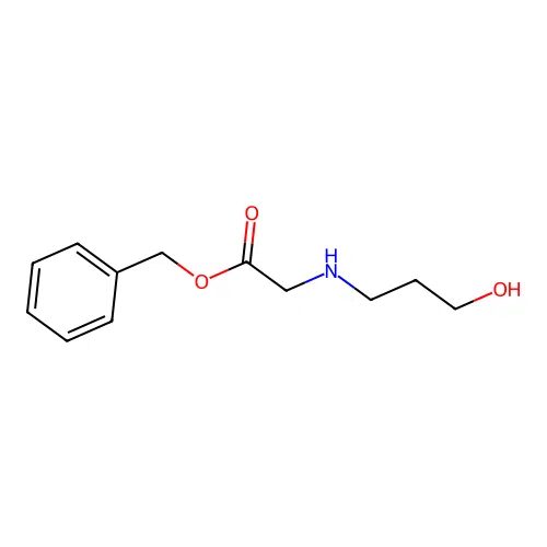N-(3-hydroxypropyl)glycine benzyl ester structure