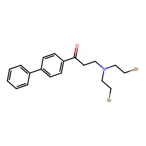 4-(3'-Di(2-bromoethyl)aminopropionyl)biphenyl structure