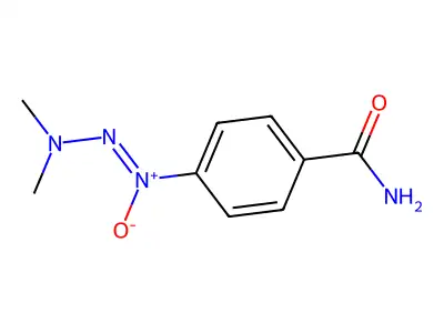 (4-Carbamoylphenyl)-(dimethylhydrazinylidene)-oxidoazanium structure
