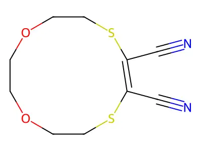 1,4-Dioxa-7,10-dithiacyclododec-8-ene-8,9-dicarbonitrile structure