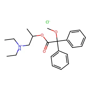 1-(Diethylamino)propan-2-yl methoxy(diphenyl)acetate--hydrogen chloride (1/1) structure