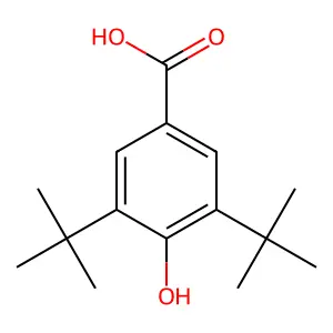 3,5-Di-tert-butyl-4-hydroxybenzoic acid structure