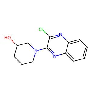 (S)-1-(3-chloroquinoxalin-2-yl)piperidin-3-ol structure