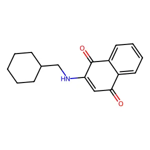1,4-Naphthoquinone, 2-(cyclohexylmethylamino)- structure