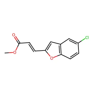 Methyl 3-(5-chloro-1-benzofuran-2-yl)prop-2-enoate structure