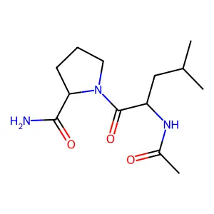 N-Acetylleucylprolinamide structure