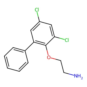 2,4-Dichloro-6-phenylphenoxyethylamine structure