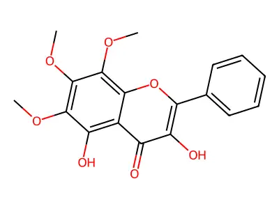 3,5-Dihydroxy-6,7,8-trimethoxyflavone structure