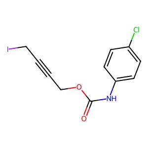Carbanilic acid, p-chloro-, 4-iodo-2-butynyl ester structure
