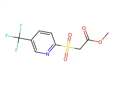Methyl 2-{[5-(trifluoromethyl)-2-pyridyl]sulfonyl}acetate structure
