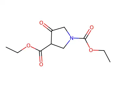 Diethyl 4-oxopyrrolidine-1,3-dicarboxylate structure