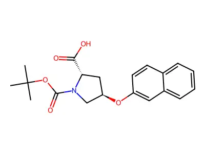 (2S,4R)-Boc-4-(2-naphthyloxy)pyrrolidine-2-carboxylic acid structure