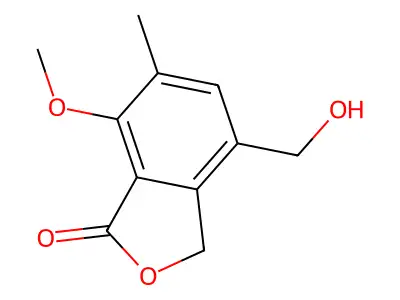 4-(Hydroxymethyl)-7-methoxy-6-methyl-3H-2-benzofuran-1-one structure