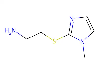 2-[(1-methyl-1H-imidazol-2-yl)thio]ethanamine structure
